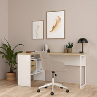 Function Corner Desk - Light Oak