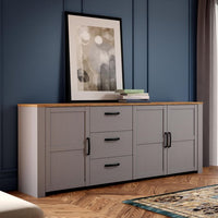 Bohol Sideboard - Grey & Oak