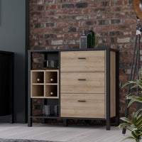 High Rock 3 Drawers Chest - Oak