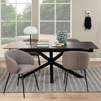 Heaven Ceramic Extendable 6-8 Seater Dining Table - Black