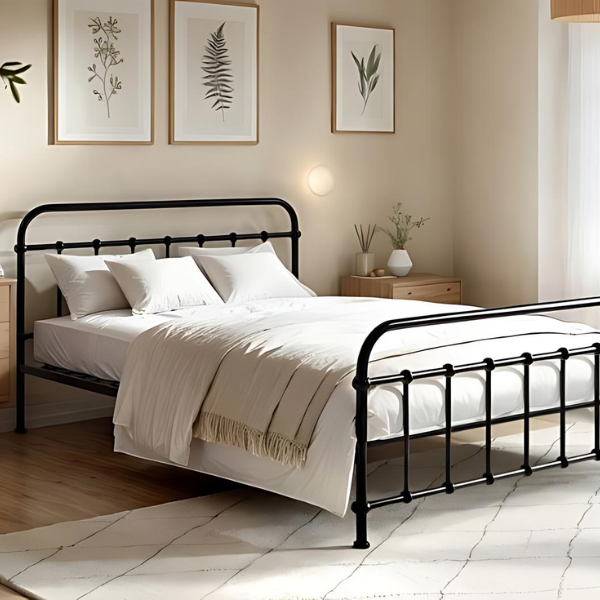 Compton Metal Bed - Black
