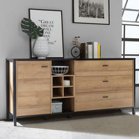 High Rock Sideboard in Matt Black/Oak