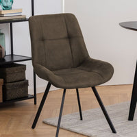 Waylor Set of 2 Dining Chairs - Anthracite