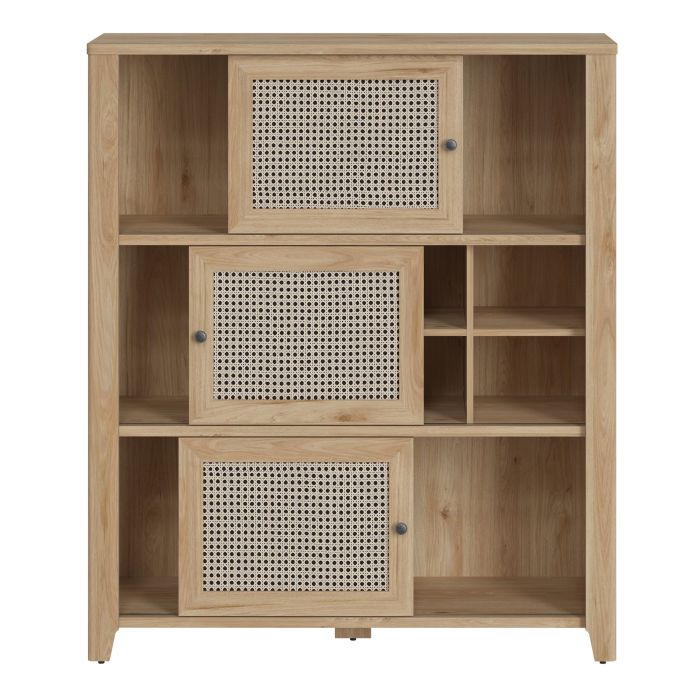 Cestino Sideboard - Oak & Rattan