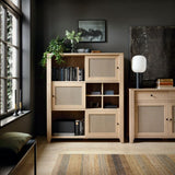 Cestino Sideboard - Oak & Rattan