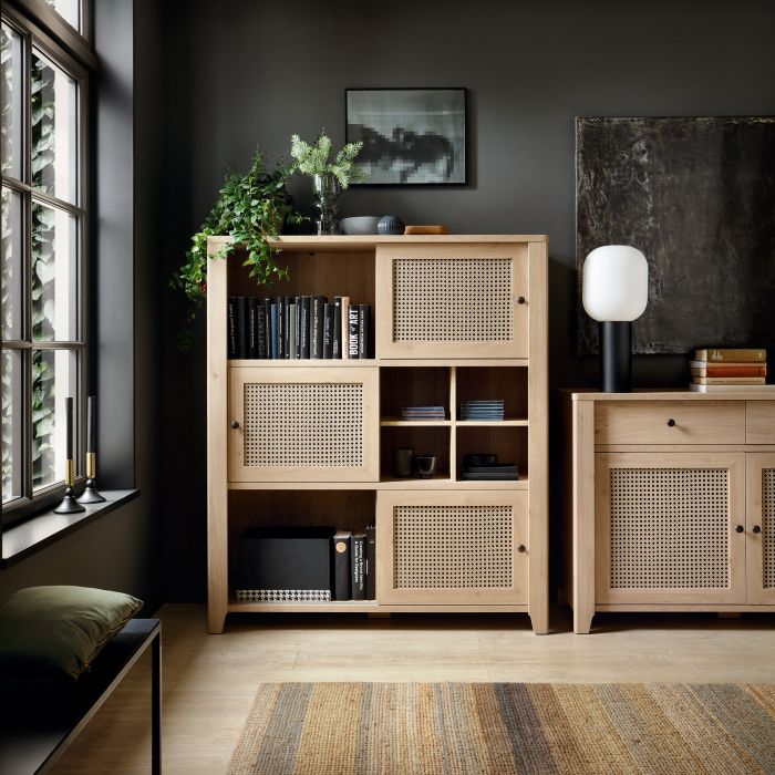 Cestino Sideboard - Oak & Rattan