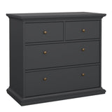 Paris 4 Drawers Chest - Matt Grey