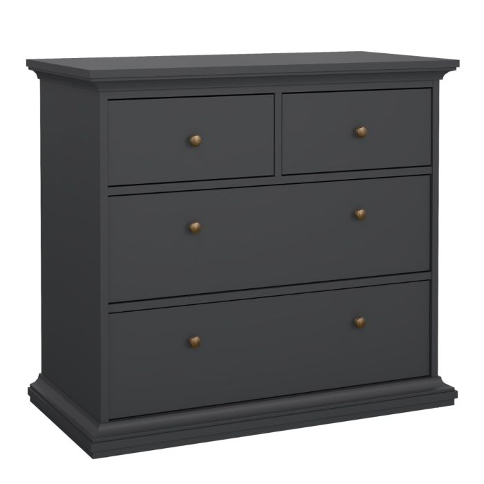 Paris 4 Drawers Chest - Matt Grey