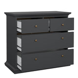 Paris 4 Drawers Chest - Matt Grey