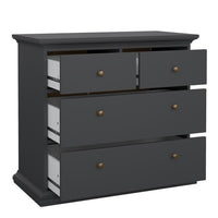 Paris 4 Drawers Chest - Matt Grey
