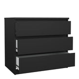 Naia 3 Drawers Chest - Black