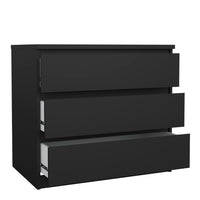 Naia 3 Drawers Chest - Black