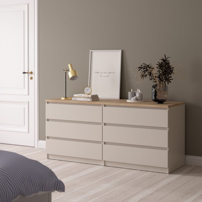 Naia 6 Drawers Chest - Cashmere