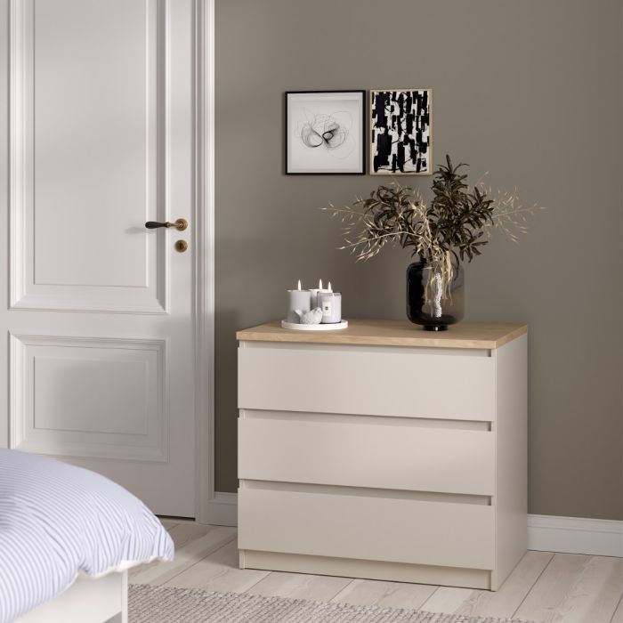 Naia 3 Drawers Chest - Cashmere