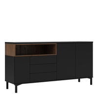 Roomers Sideboard - Black & Walnut
