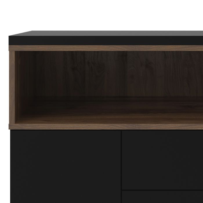 Roomers Sideboard - Black & Walnut