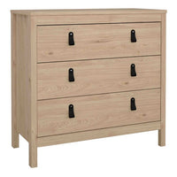 Barcelona 3 Drawers Chest - Hickory Oak