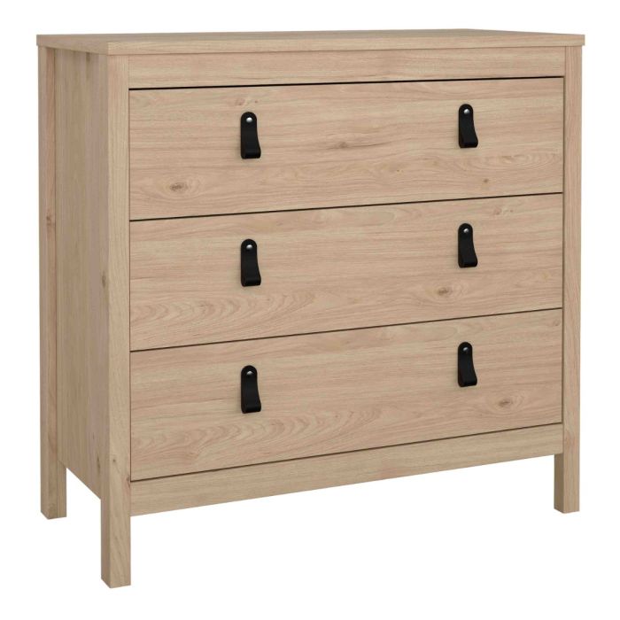 Barcelona 3 Drawers Chest - Hickory Oak