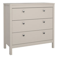 Madrid 3 Drawers Chest - Cashmere