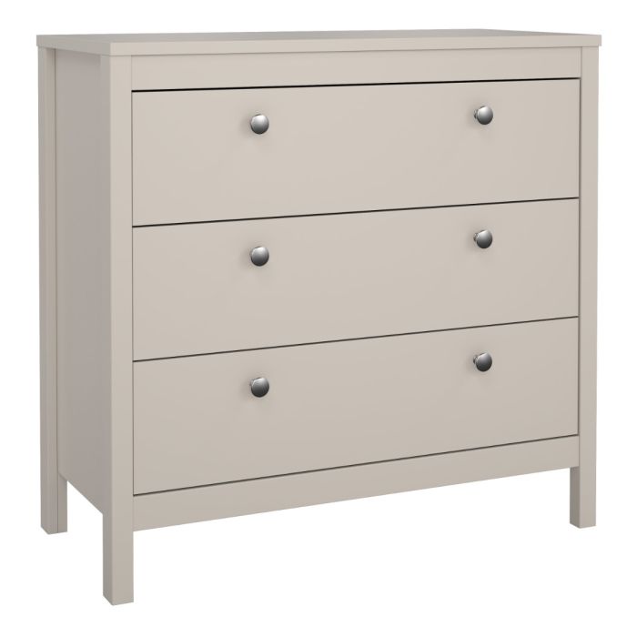 Madrid 3 Drawers Chest - Cashmere