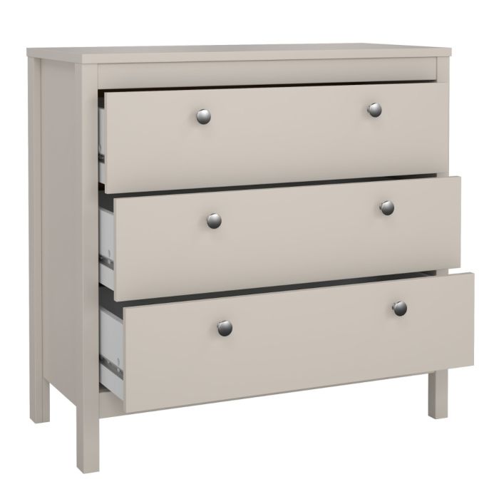 Madrid 3 Drawers Chest - Cashmere