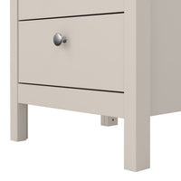 Madrid 3 Drawers Bedside Table - Cashmere