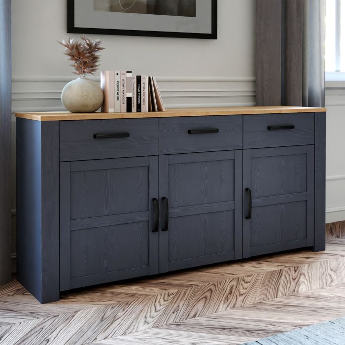 Bohol Sideboard - Navy & Oak