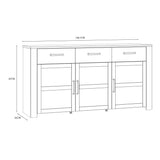 Bohol Sideboard - Navy & Oak