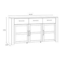 Bohol Sideboard - Navy & Oak