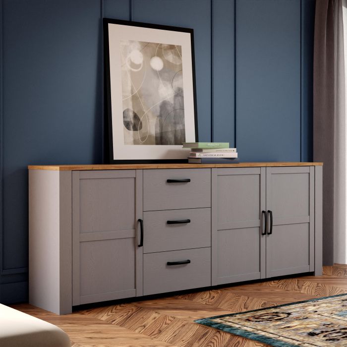 Bohol Sideboard - Grey & Oak