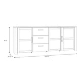 Bohol Sideboard - Grey & Oak