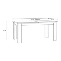 Illopa Extendable 6-8 Seater Dining Table -  Oak & Snowy Oak
