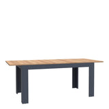 Bohol Extendable 6-8 Seater Dining Table - Navy & Oak