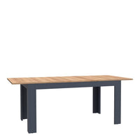 Bohol Extendable 6-8 Seater Dining Table - Navy & Oak