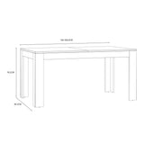 Bohol Extendable 6-8 Seater Dining Table - Navy & Oak