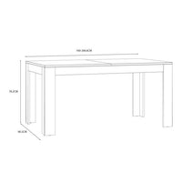 Bohol Extendable 6-8 Seater Dining Table - Navy & Oak