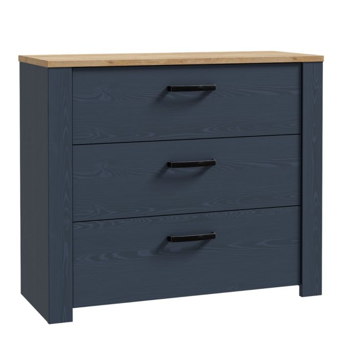 Bohol 3 Drawers Chest - Navy
