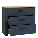 Bohol 3 Drawers Chest - Navy