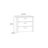 Bohol 3 Drawers Chest - Navy