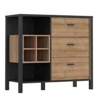 High Rock 3 Drawers Chest - Oak