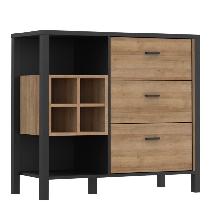 High Rock 3 Drawers Chest - Oak
