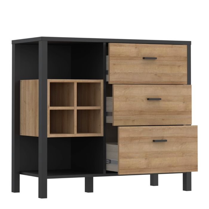 High Rock 3 Drawers Chest - Oak