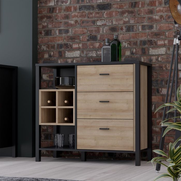 High Rock 3 Drawers Chest - Oak
