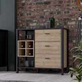 High Rock 3 Drawers Chest - Oak