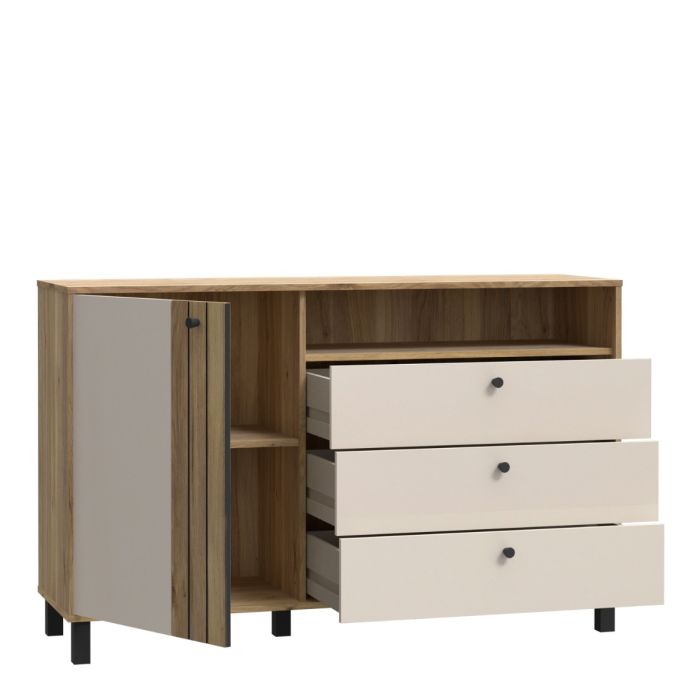 Grafton 3 Drawers Chest - Oak