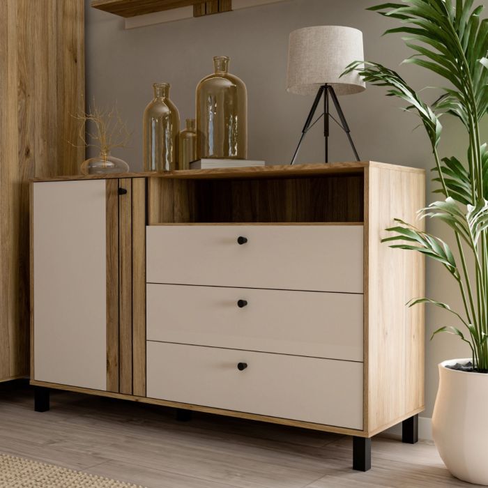 Grafton 3 Drawers Chest - Oak
