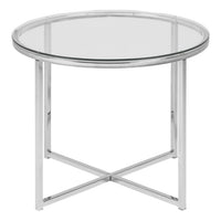 Cross Round Side Table
