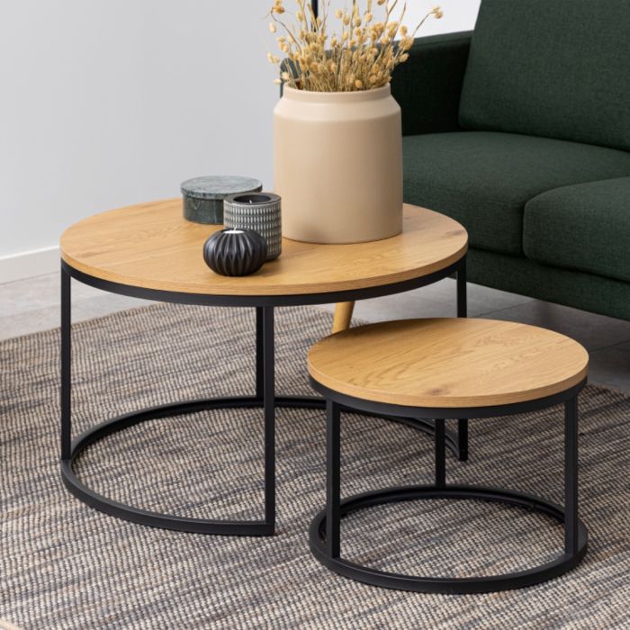 Spiro Coffee Table Set - Oak