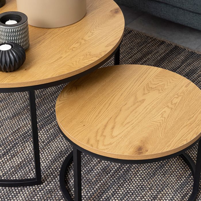 Spiro Coffee Table Set - Oak