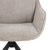 Black Angus Dining Table with 4 Sand Swivel Dining Chairs